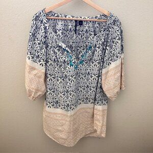 Nine West Cotton Blouse Top Size XL